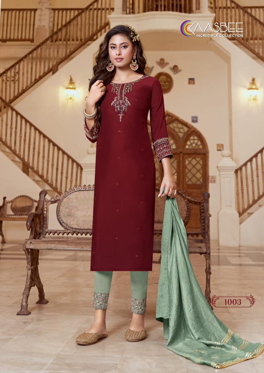 KAASBEE Shanvi 1 Chinon Function Wear Wholesale Designer Salwar Suits Catlog